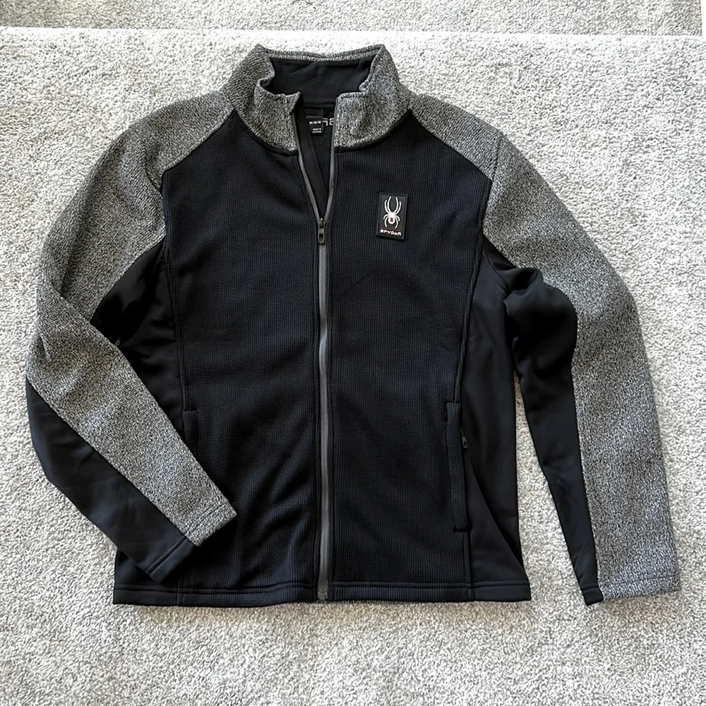 Spyder Mixed Media Zip Front Jacket - Picture 1 of 8